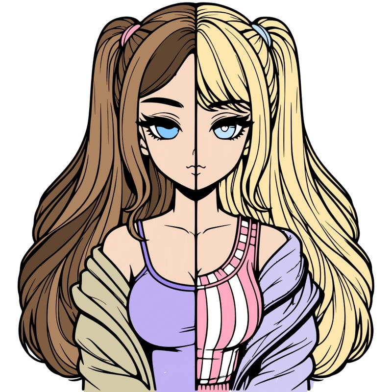 realistic girl split