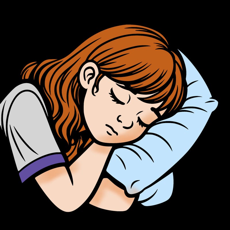 teen girl sleeping