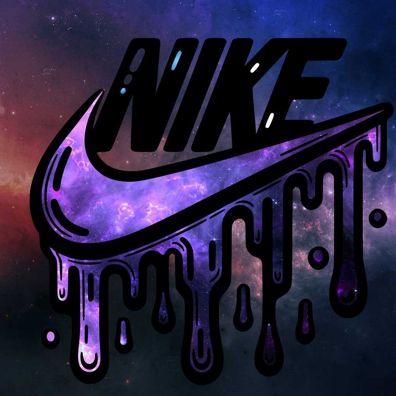 dripping nike logo