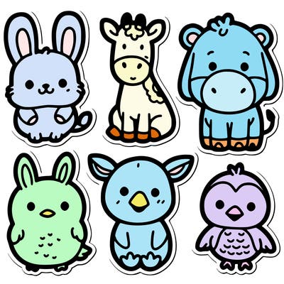 cute animal stickers