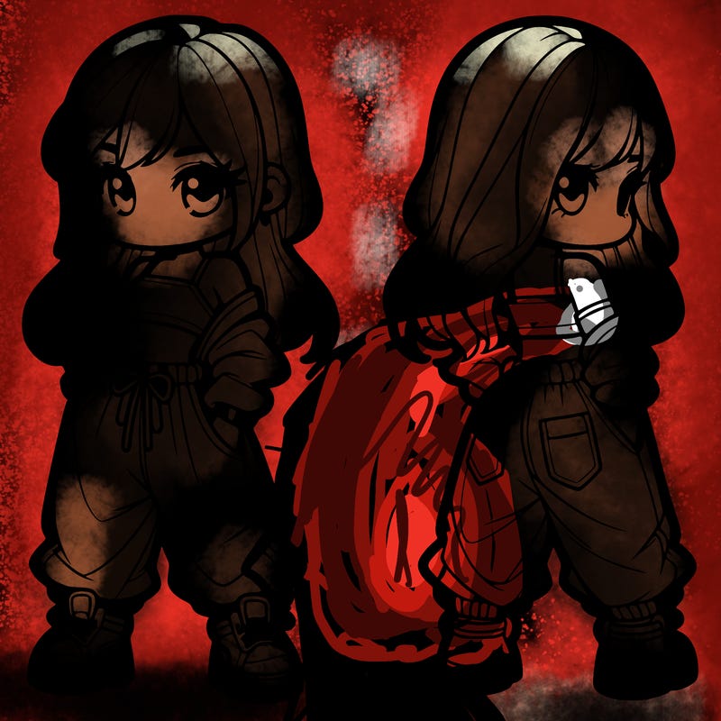 girl in crop top and baggy pants