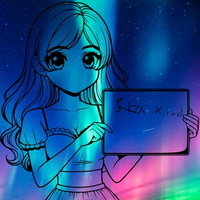 realistic pretty girl holding blank sign