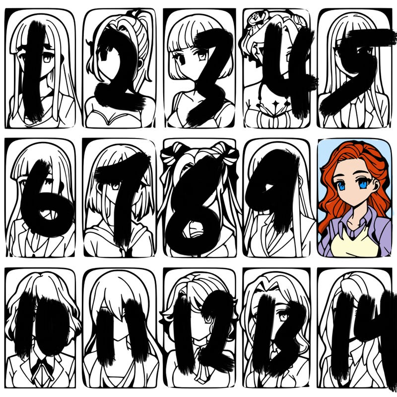 girls that look diffrent anime