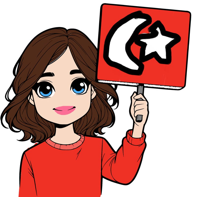 realistic girl holding up a sign