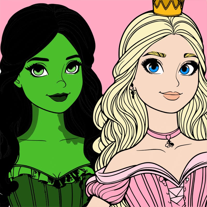 elfaba and glinda realistic girls