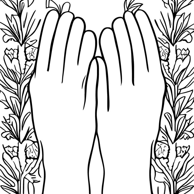 two hands holding each other