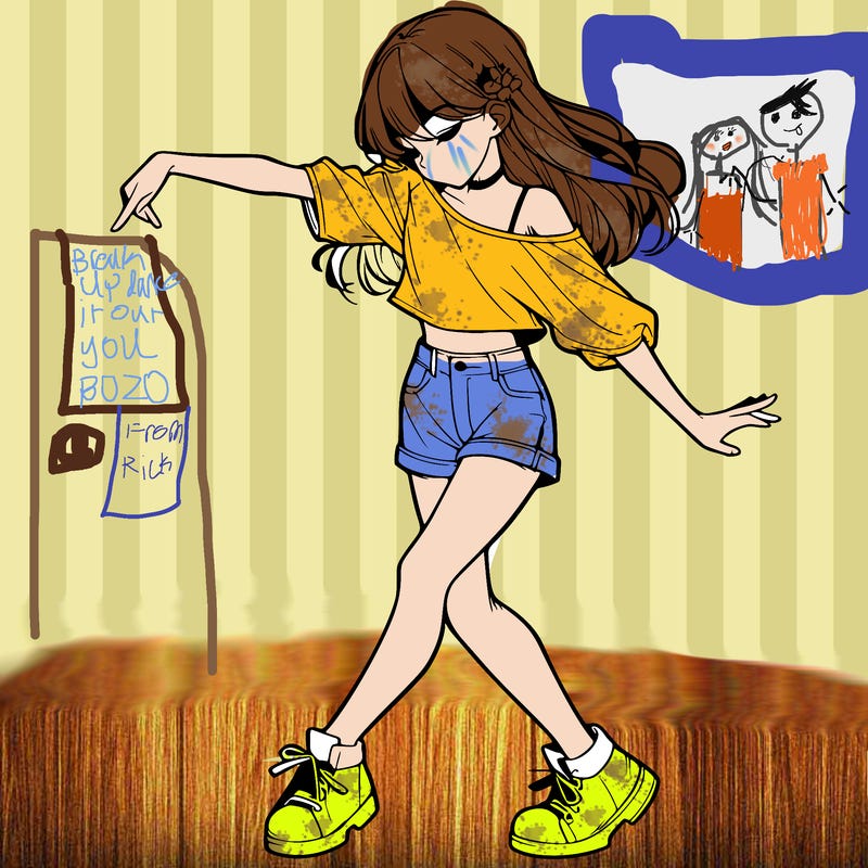 realistic girl danceing