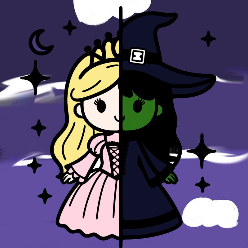 split princess and witch