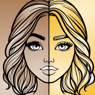 realistic girl split half