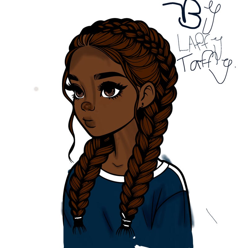 realistic girl with braids