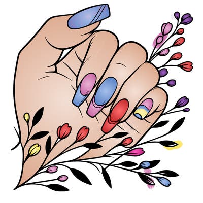 nails with french tip