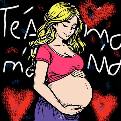 woman heavily pregnant realistic