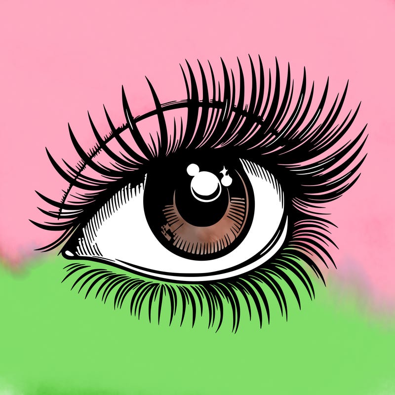 realistic eye long eylashes
