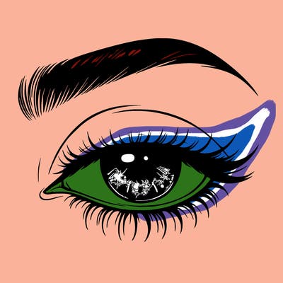 eye closed realistic