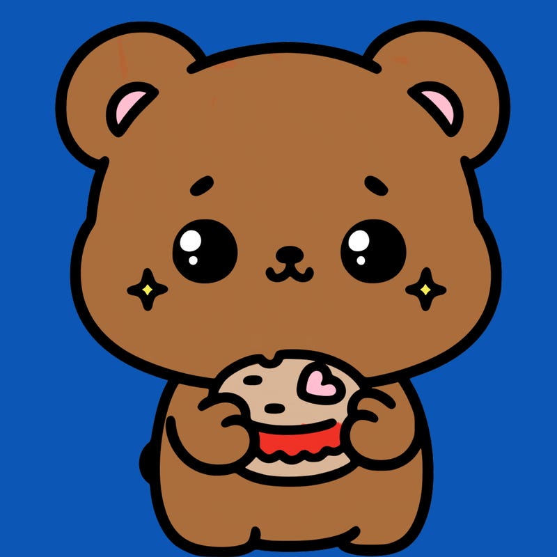 cute bear holding something