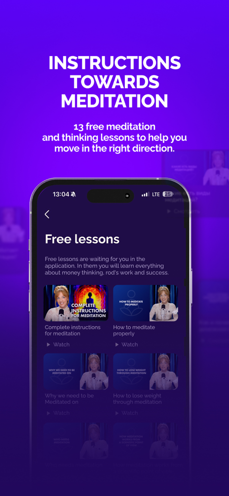 AB.MONEY: meditation & breath - Free meditation and thinking lessons in the AB.MONEY mobile app interface