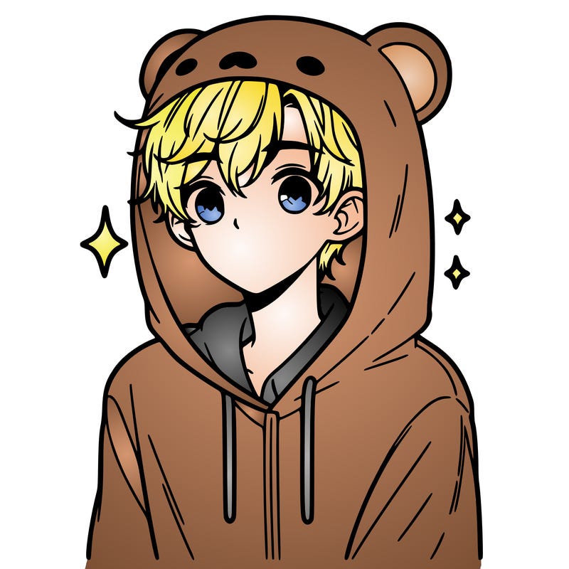 a 17 year old boy in a cute animal hoodie