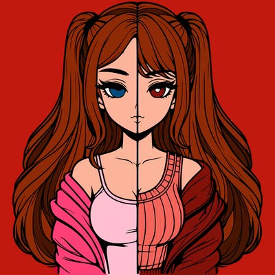 realistic girl split