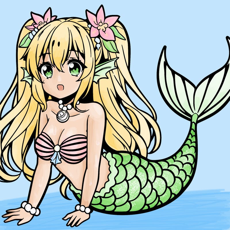 anime mermaid