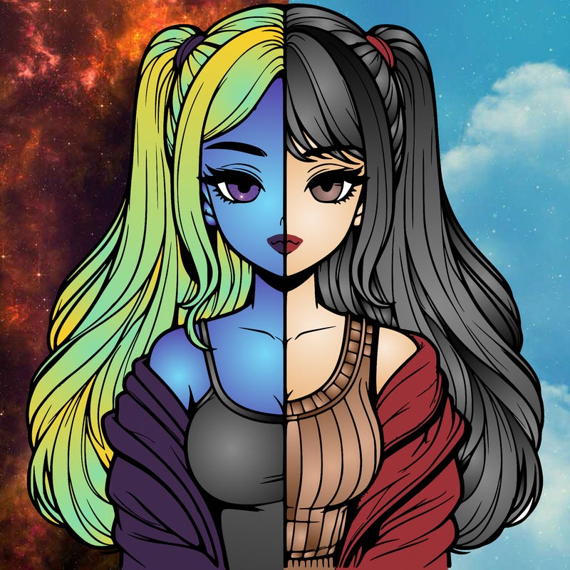 realistic girl split