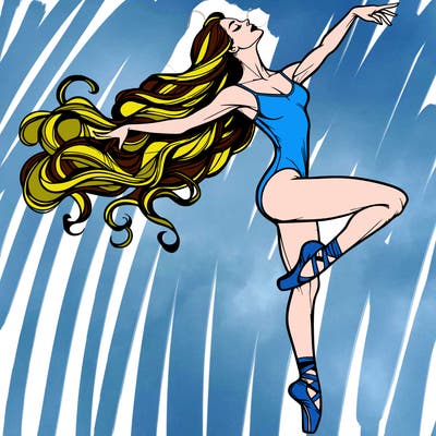 realistic woman dancer