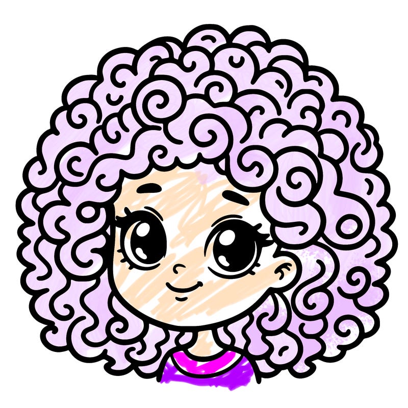 curly hair girl