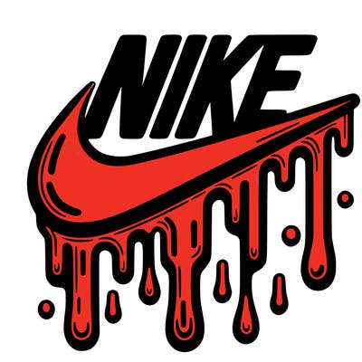 dripping nike logo