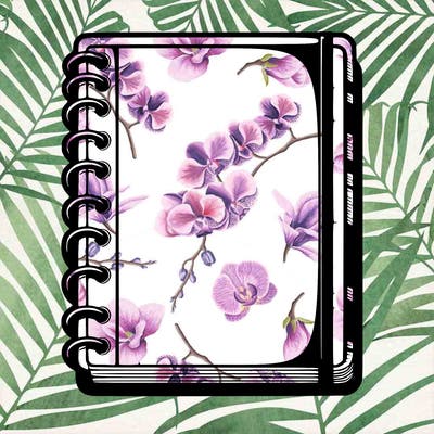 blank, realistic notebook