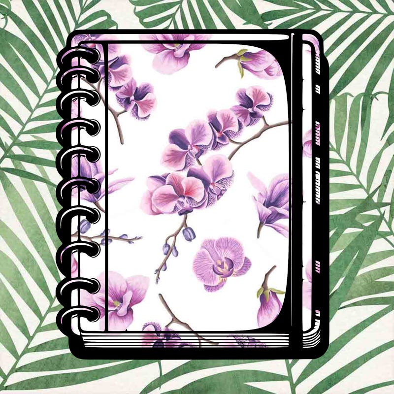blank, realistic notebook