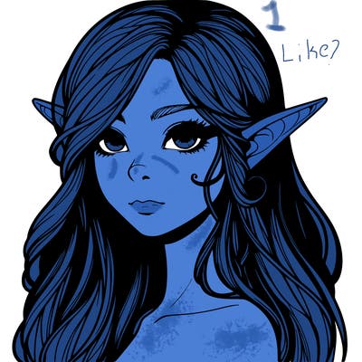 elf girl realistic dark fantasy