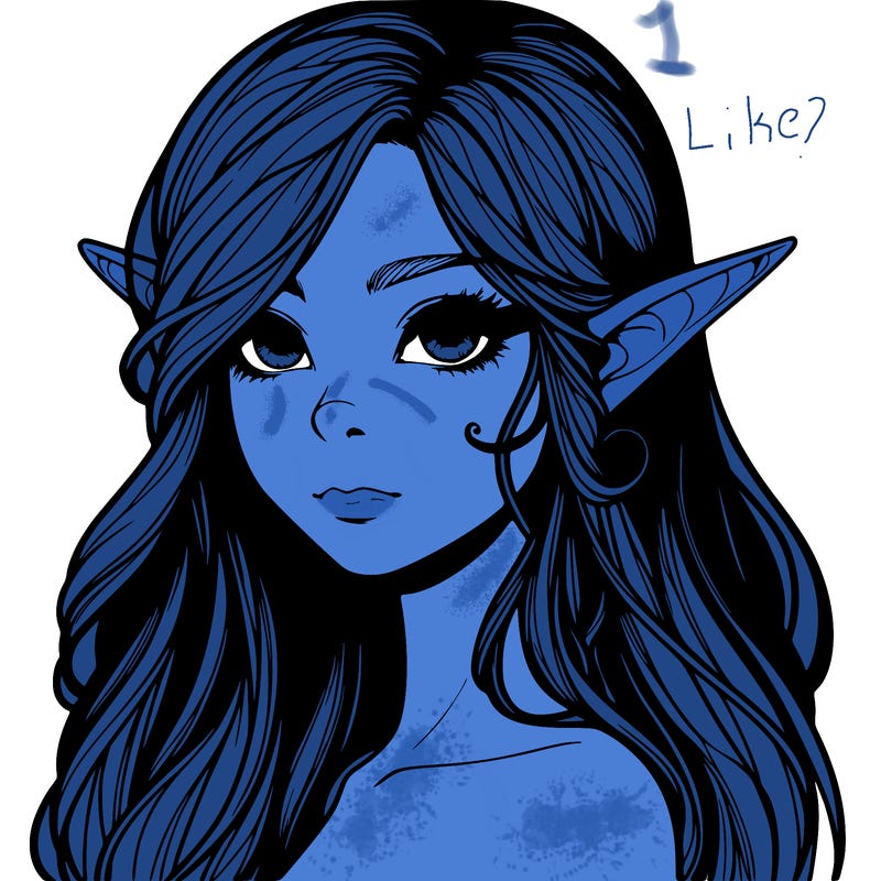 elf girl realistic dark fantasy