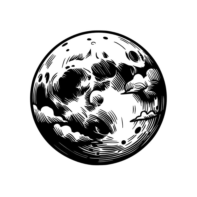 a realistic moon in space