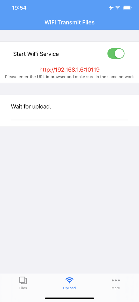 PDF Reader - Docs Viewer - WiFi file transmission interface for wireless document upload in PDF Reader app