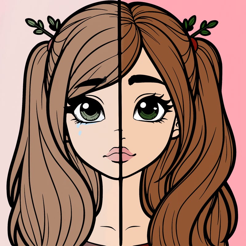 realistic girl split