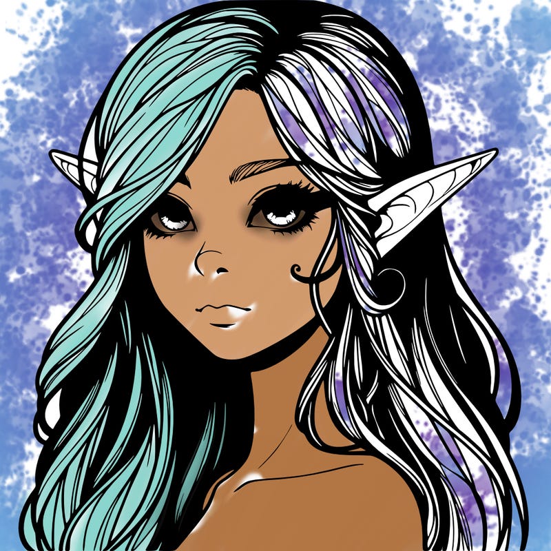 elf girl realistic dark fantasy