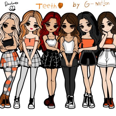 a group of girls realistic