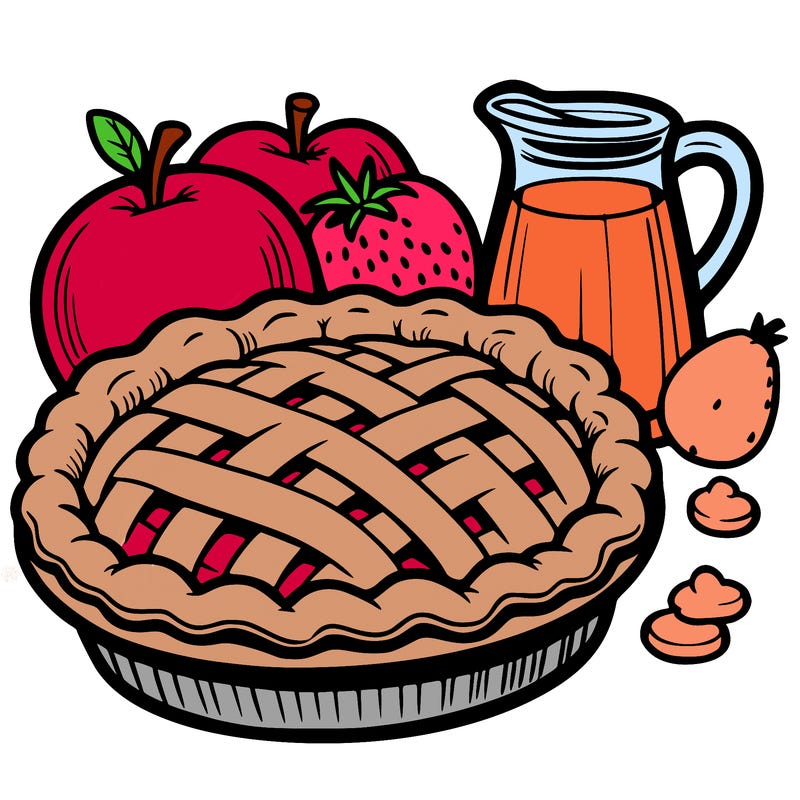 a pie of food