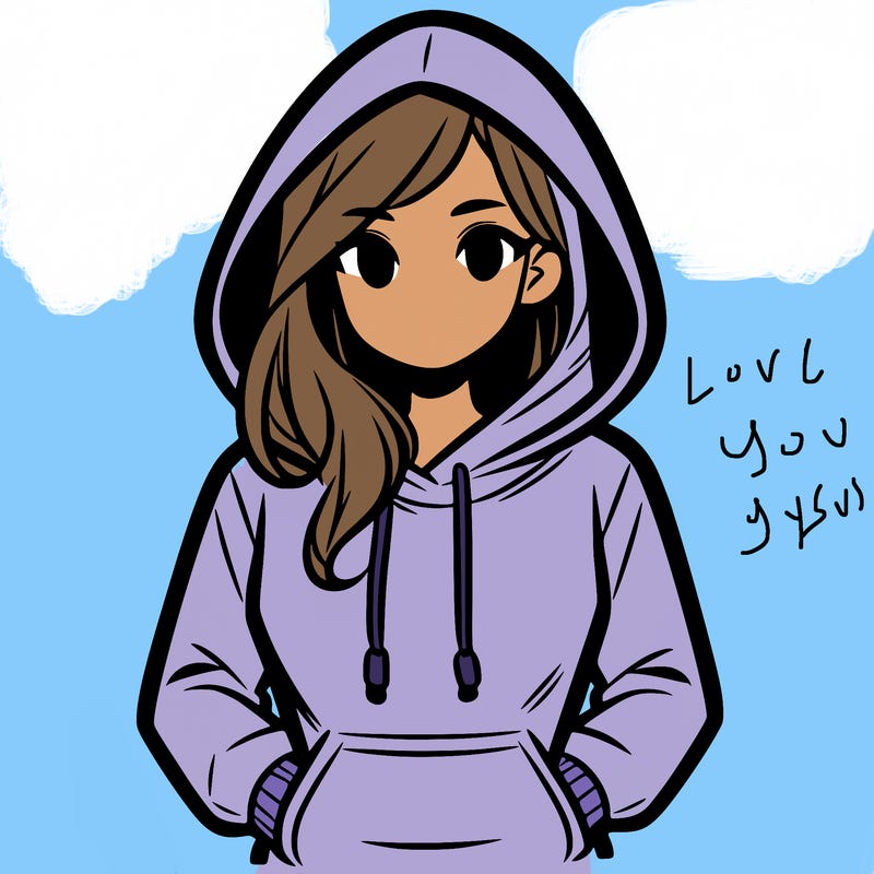a woman wearing a hoodie