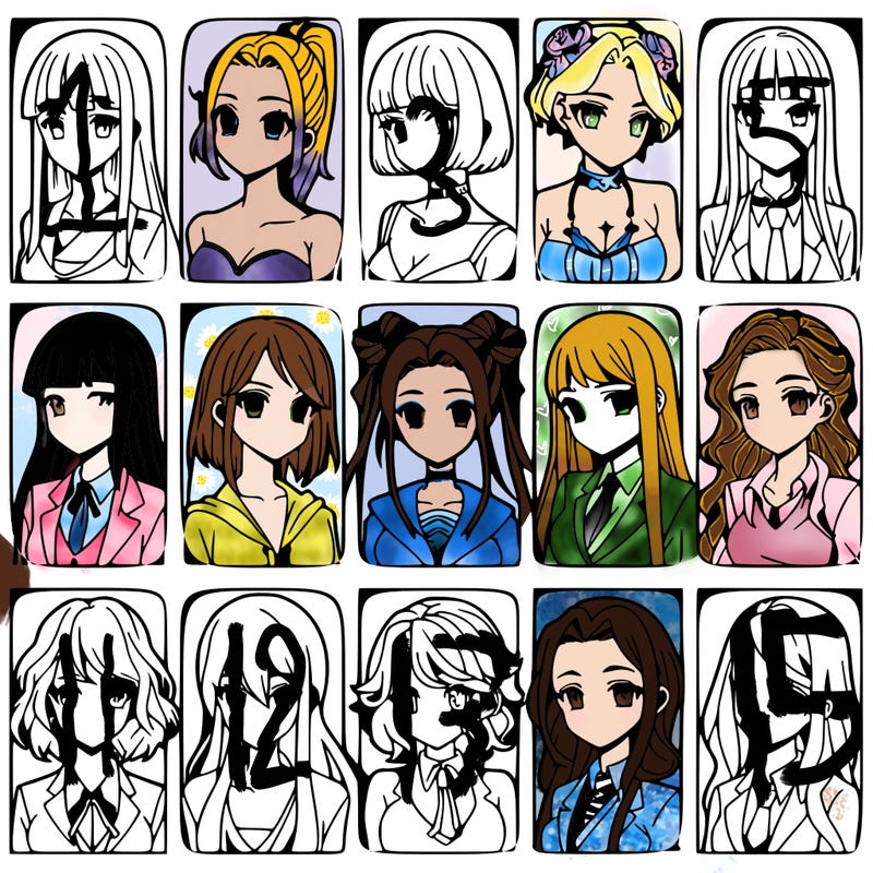 girls that look diffrent anime