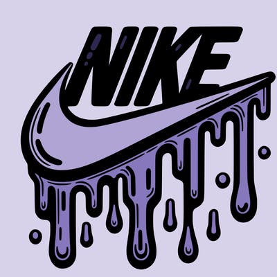 dripping nike logo