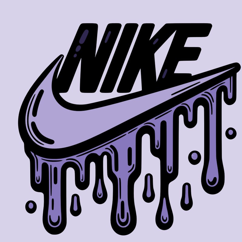 dripping nike logo