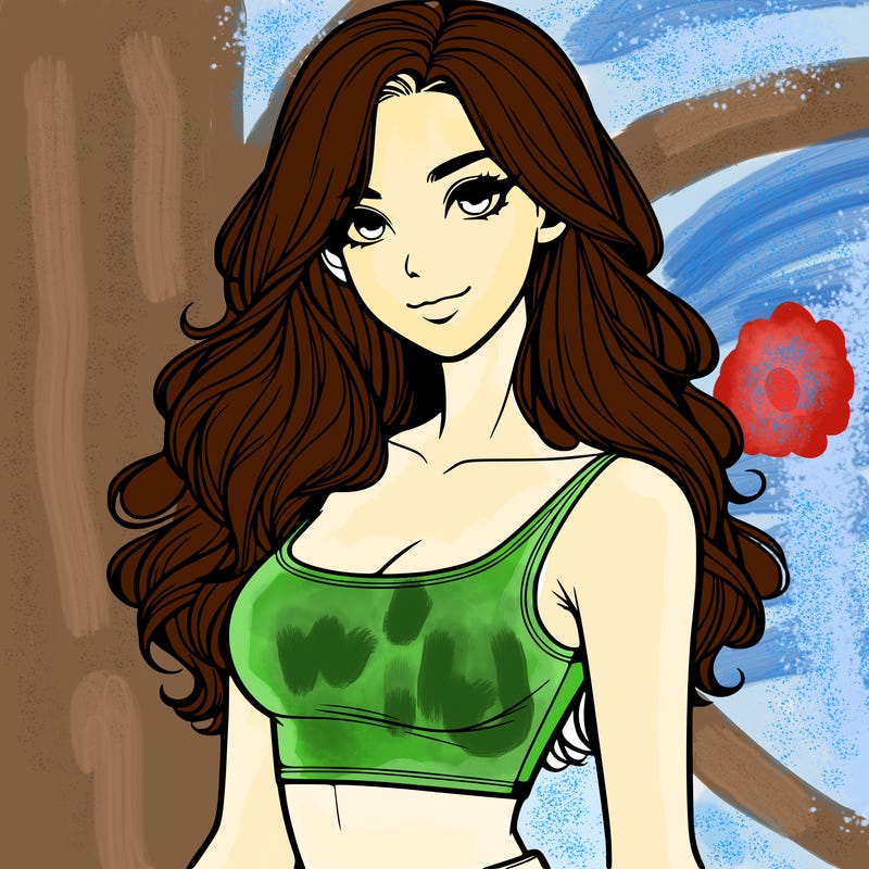 realistic girl with crop top