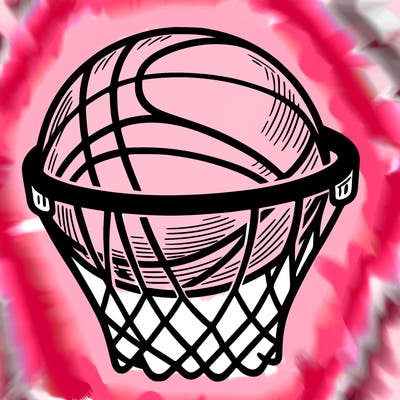 basketball in a hoop