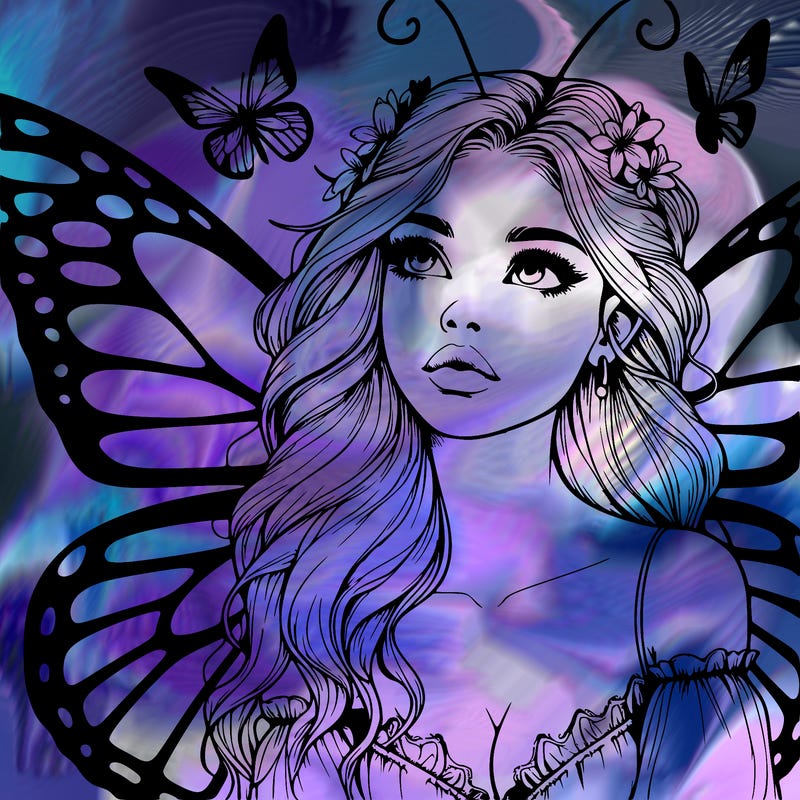 butterfly fairy realistic girl