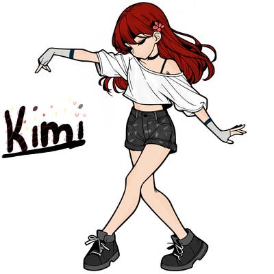 realistic girl danceing