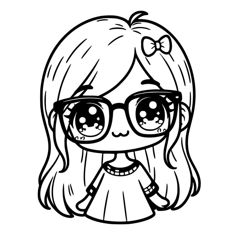 cute girl with glasses