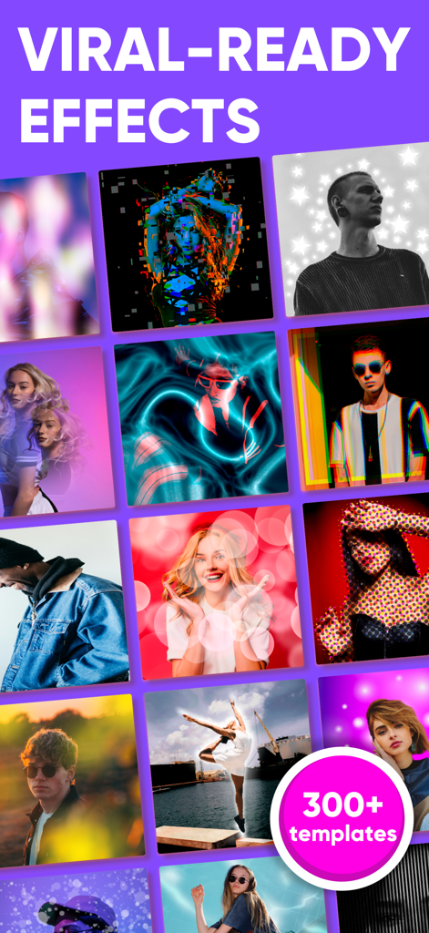 Foto Editor: Effects・EfctPro - Una muestra de más de 300 efectos fotográficos y plantillas virales para creadores de redes sociales