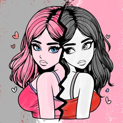 realistic girl split