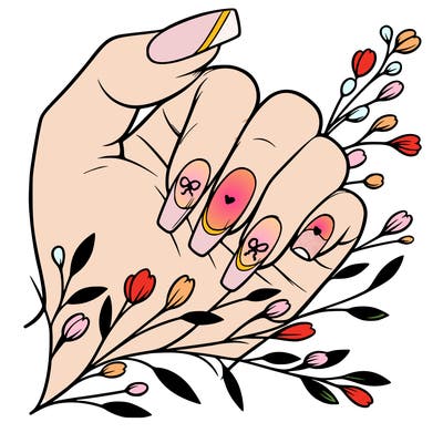 nails with french tip