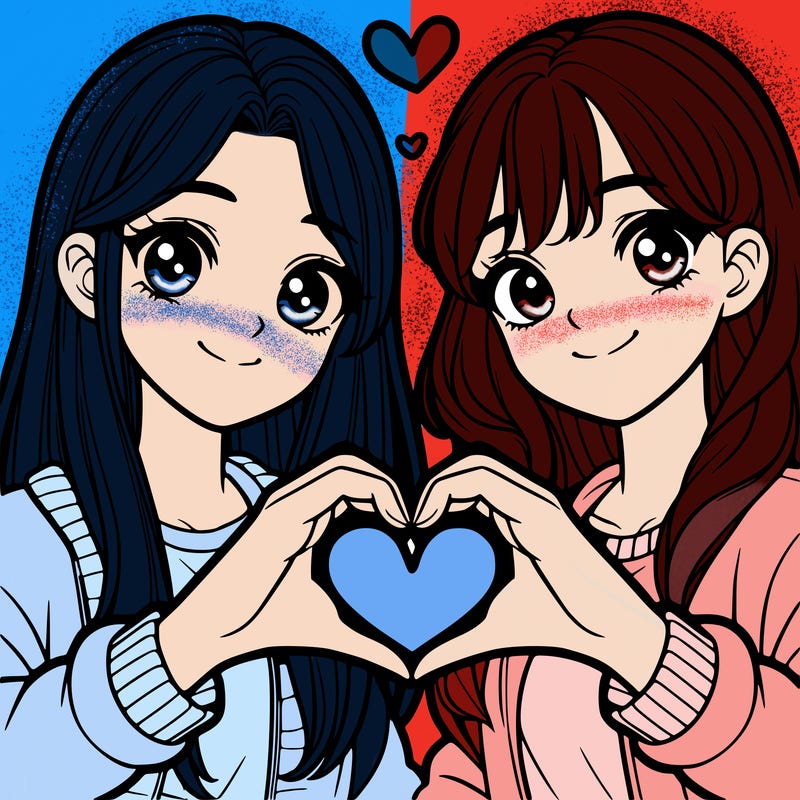 girls making heart with their hands